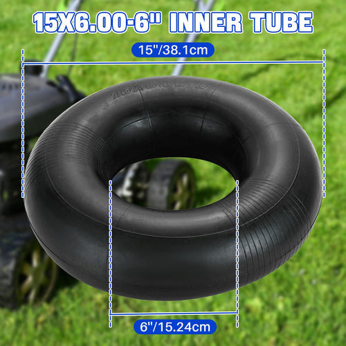 2 Pack 15x6.00-6" Inner Tubes with TR-13 Straight Valve Stem S73511