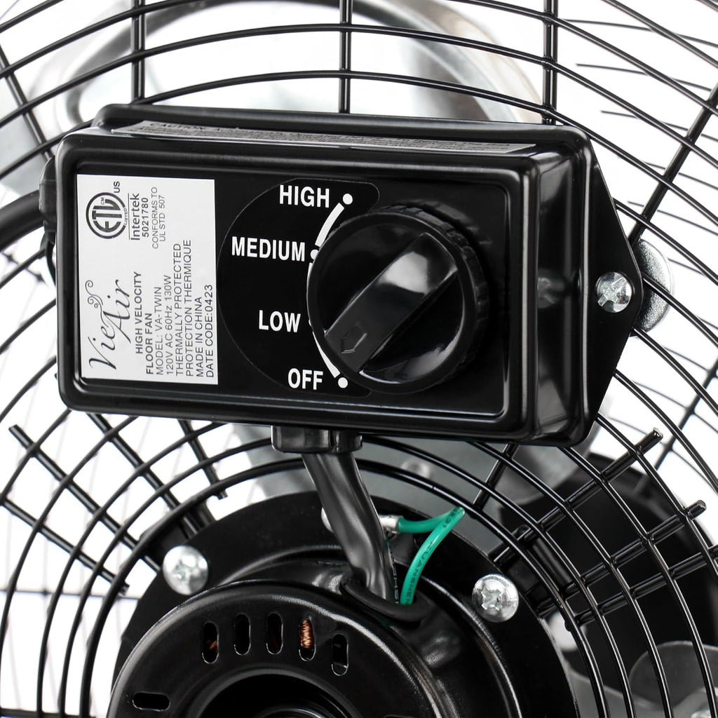 20 Inch Tilting 3-Speed Metal Floor Fan K51708