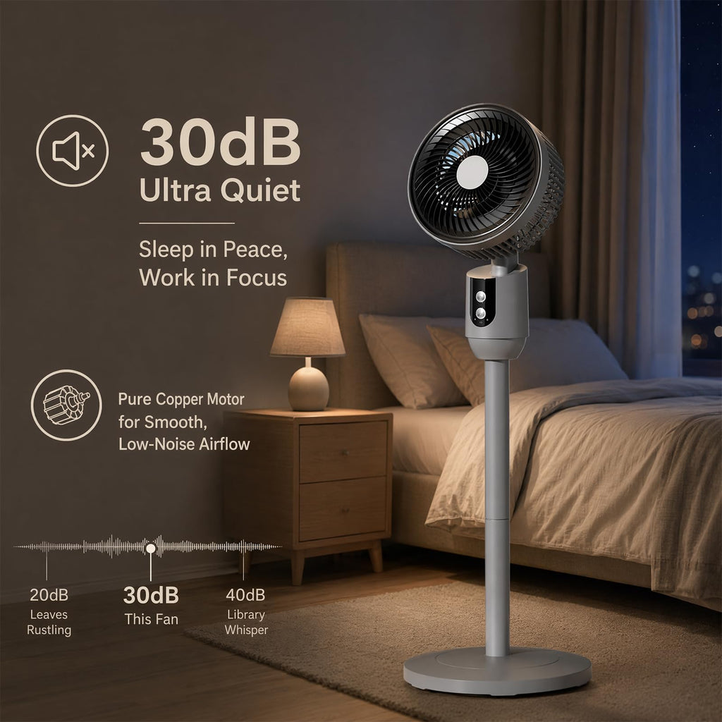 Super Quiet Adjustable Pedestal Fan D84937