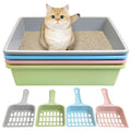 Medium Open Cat Litter Box with Scoop, Non-Stick Plastic, 15 x 11 x 4 Inches S747899