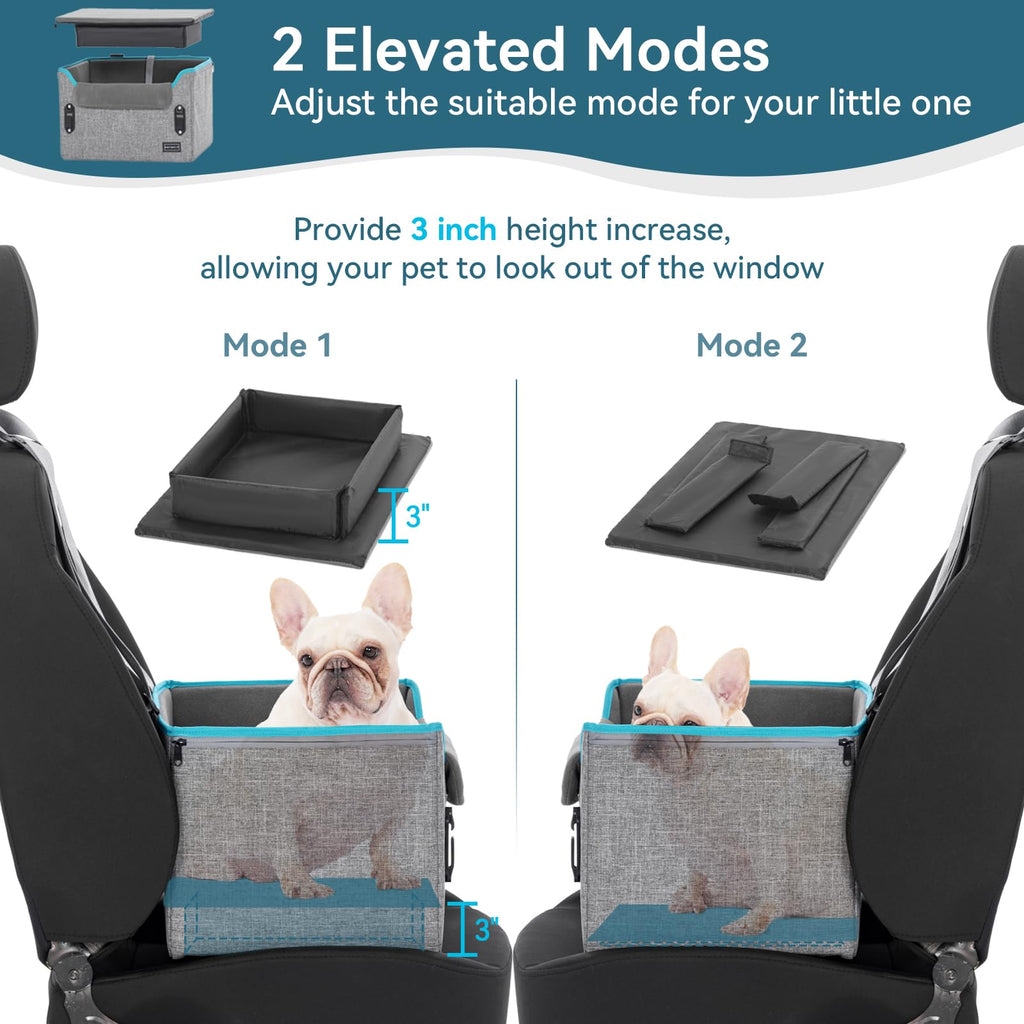 Foldable Dog Booster Car Seat with Safety Tether T1510