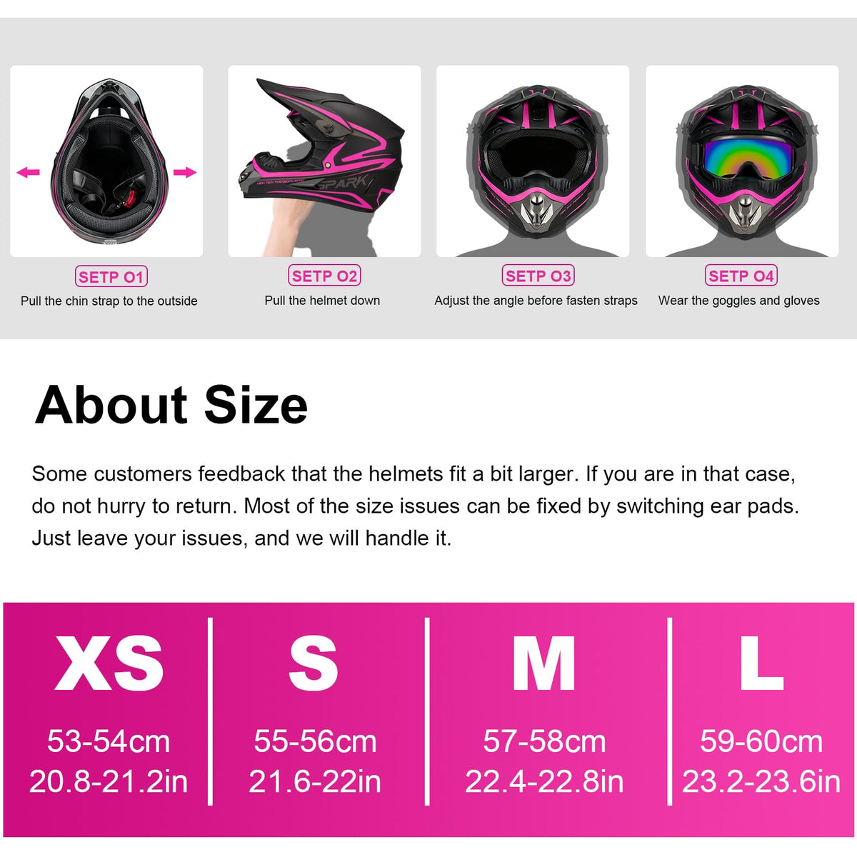 Kids DOT Approved Full Face Motocross Helmet Z21211