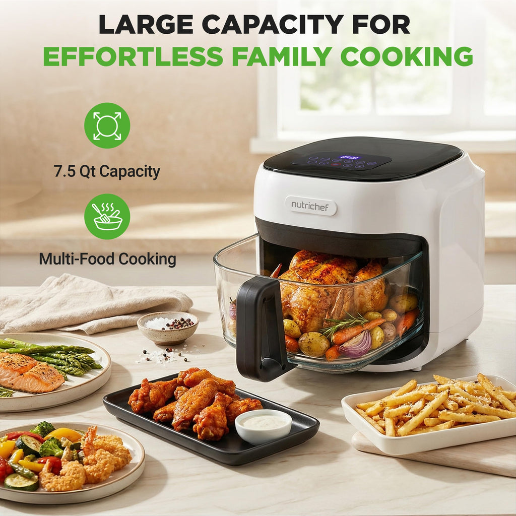 7.5 Quart Air Fryer with 6 Preset Cooking Modes I9844