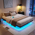 Full Floating Bed Frame with LED Lights G824