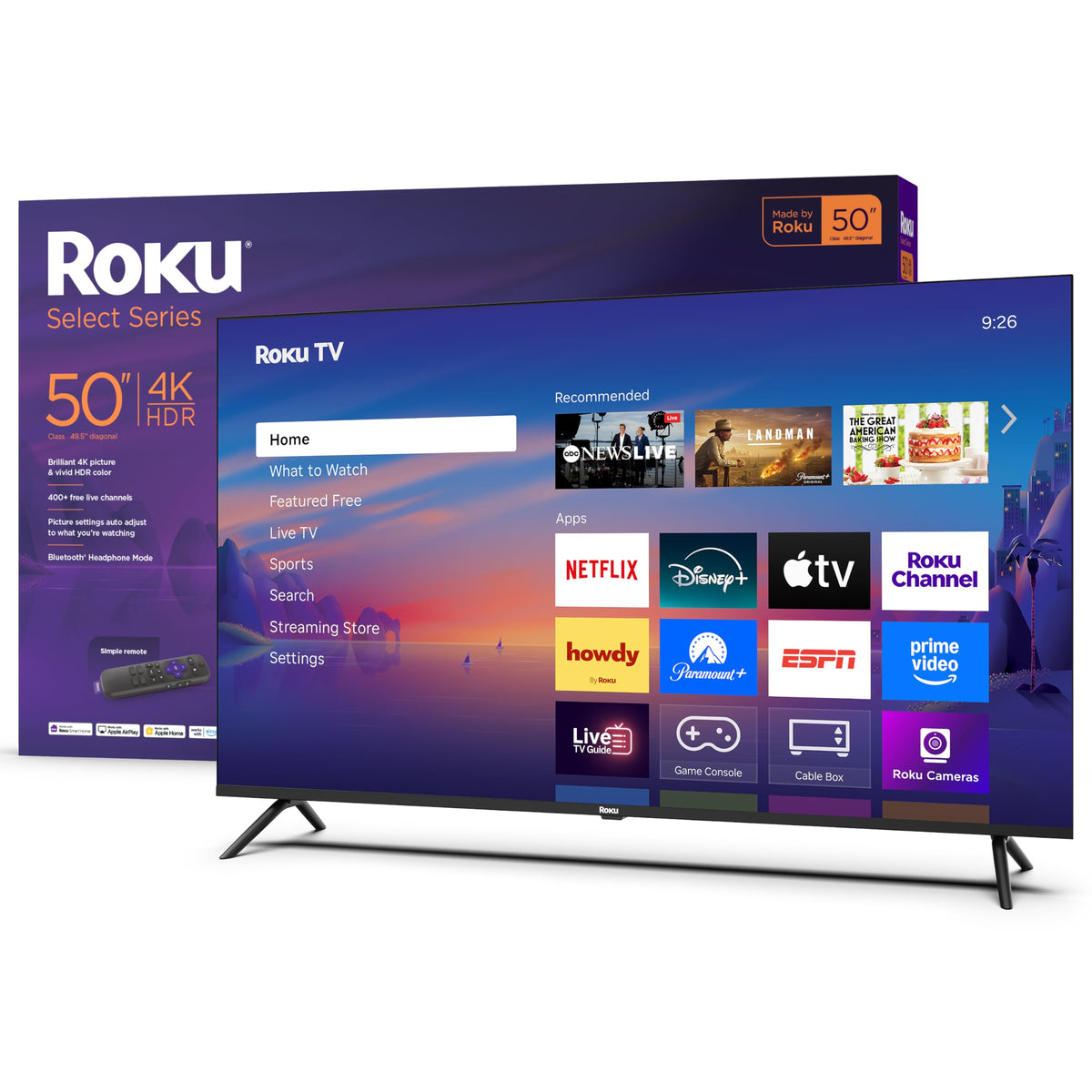 50-Inch 4K HDR LED Smart TV T525