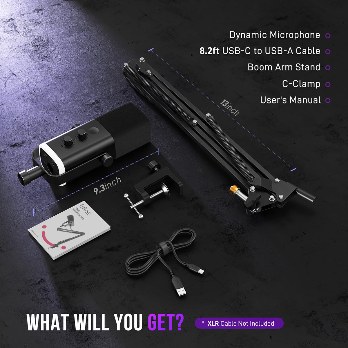 Dynamic XLR/USB Gaming Microphone Set C3421