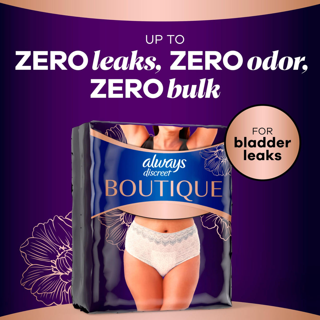 Incontinence and Postpartum Underwear for Women, Maximum Protection, Small/Medium, 48 Count D6031