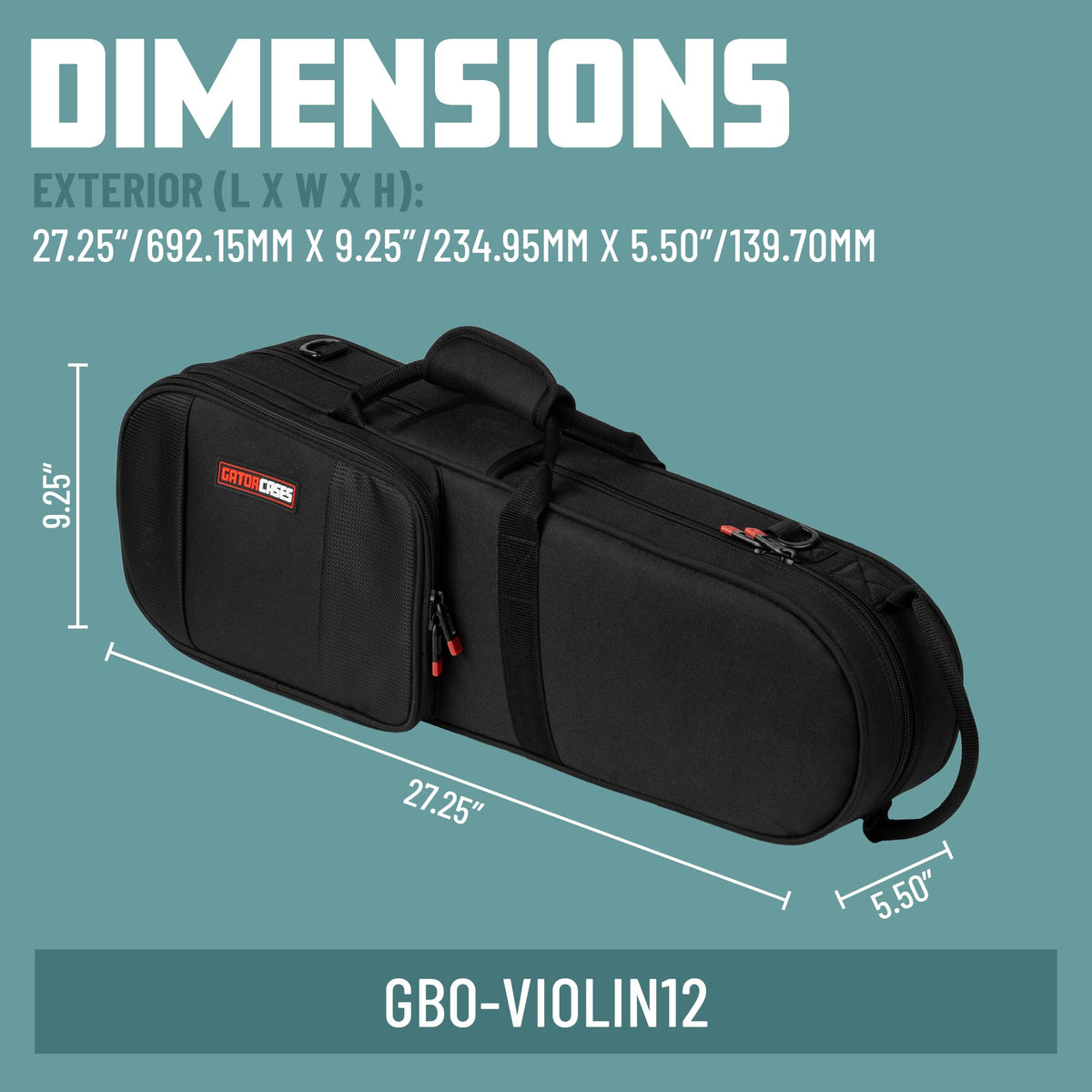 Lightweight 1/2-size Violin Case with Shoulder Strap V63268