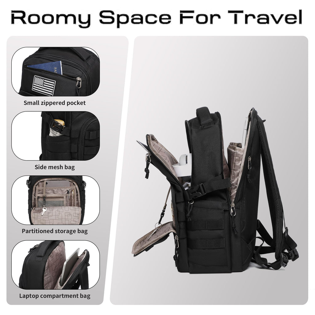 Black Small Tactical Backpack O344
