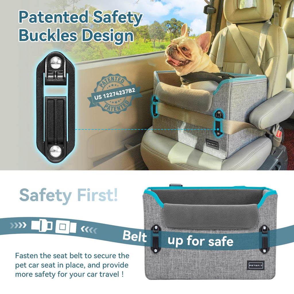 Foldable Dog Booster Car Seat with Safety Tether T1510