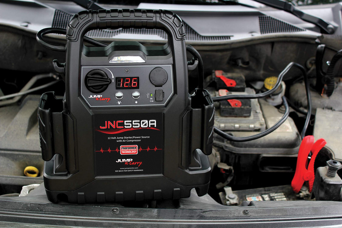 1100 Peak Amp Jump Starter with Air Compressor D161