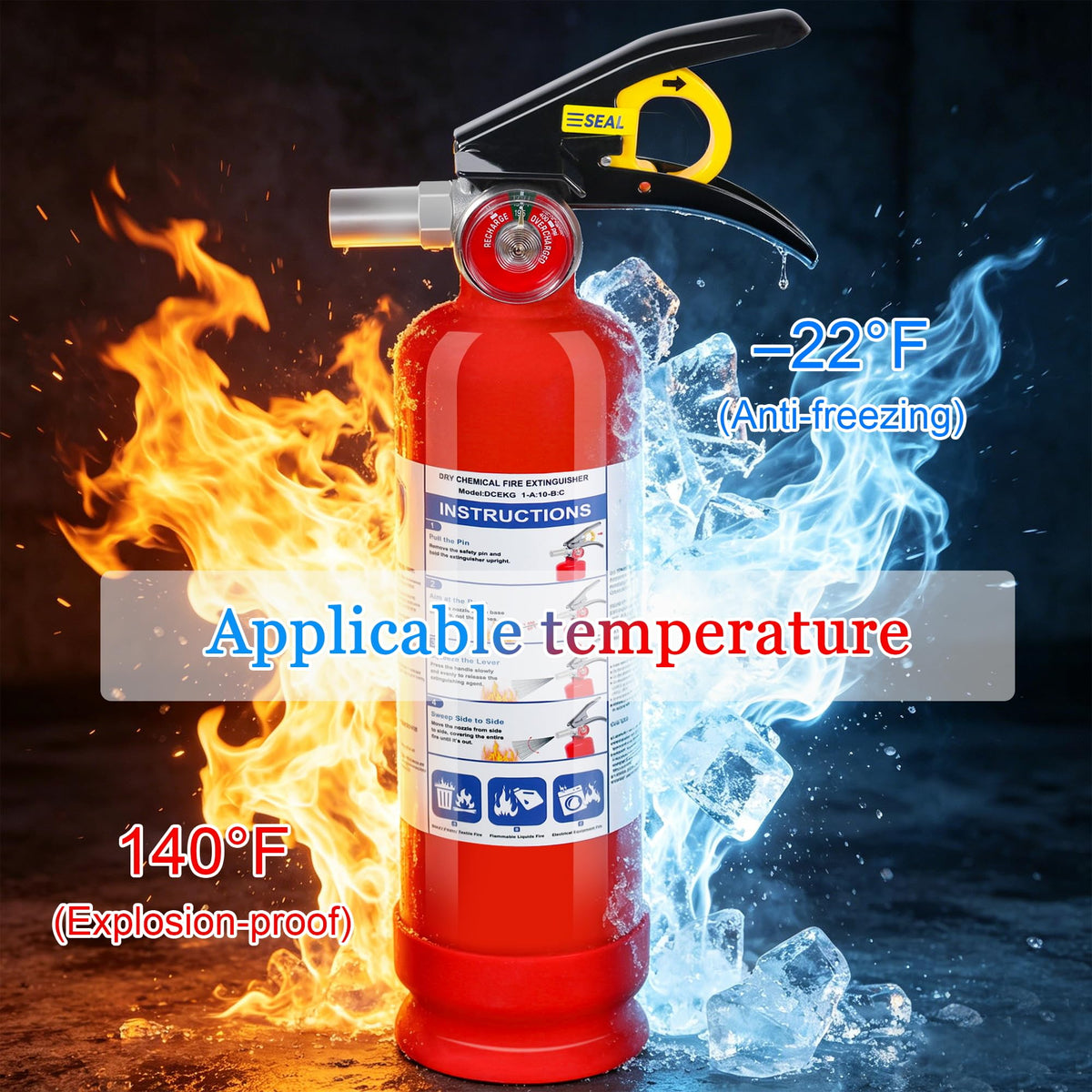 2.5lb Multi-Class Dry Powder Fire Extinguisher B586
