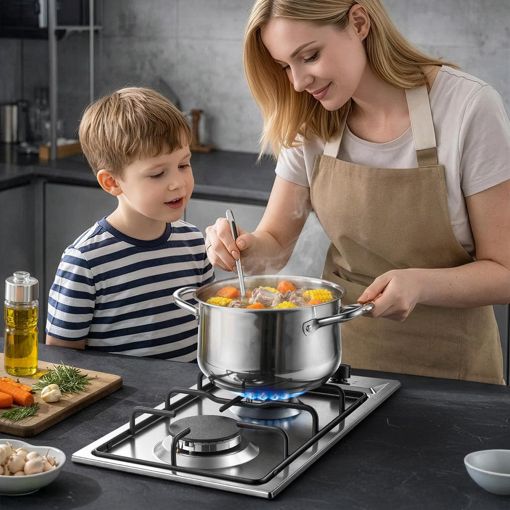 12 Inch 2 Burner Stainless Steel Gas Cooktop U367488