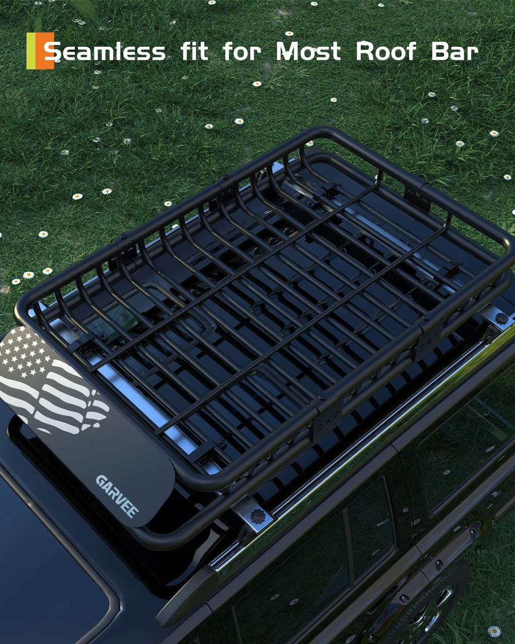 46" x 36" 200 Lbs Capacity Roof Rack Cargo Carrier Basket O1412