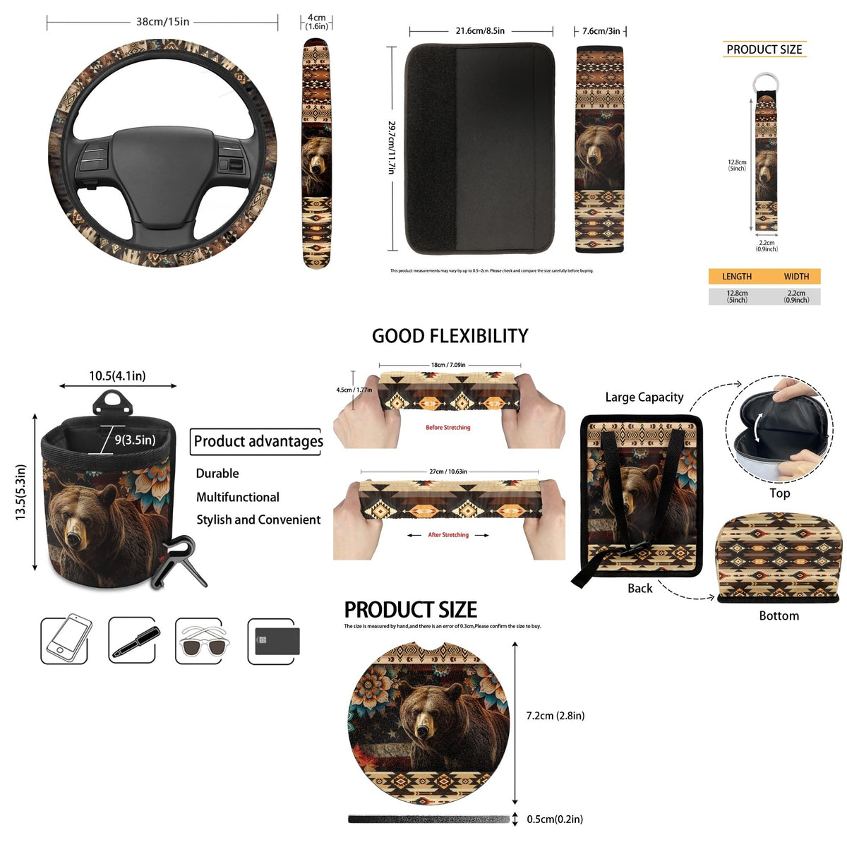 15 Pcs Car Seat Cover Set X838