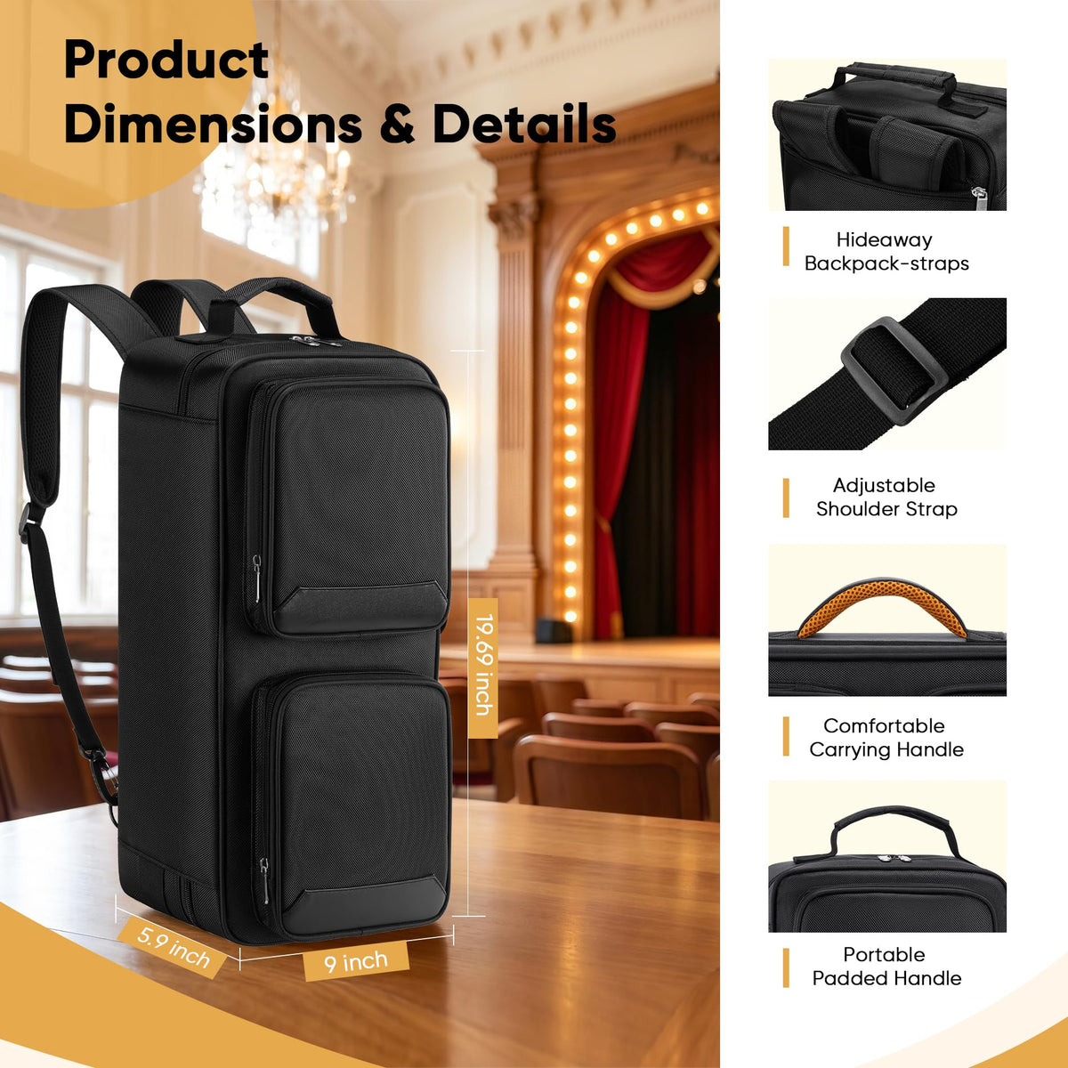 Padded Trumpet Gig Bag with Multi-Pocket A81064
