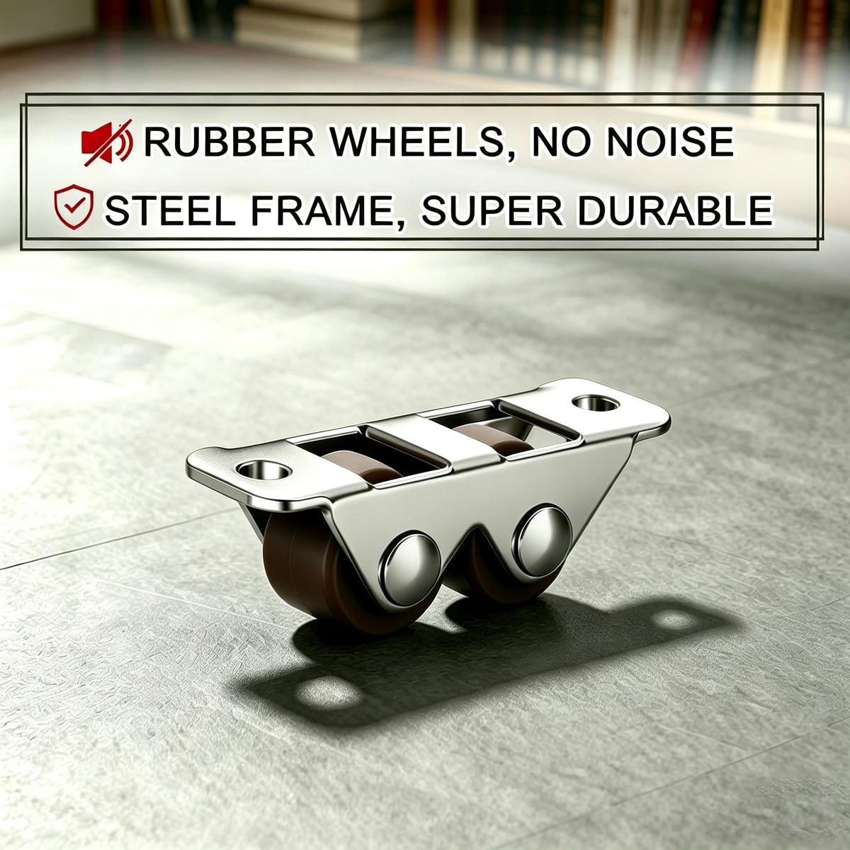 0.5" Dual-Wheel Mini Caster Wheels, 8-Pack R8365