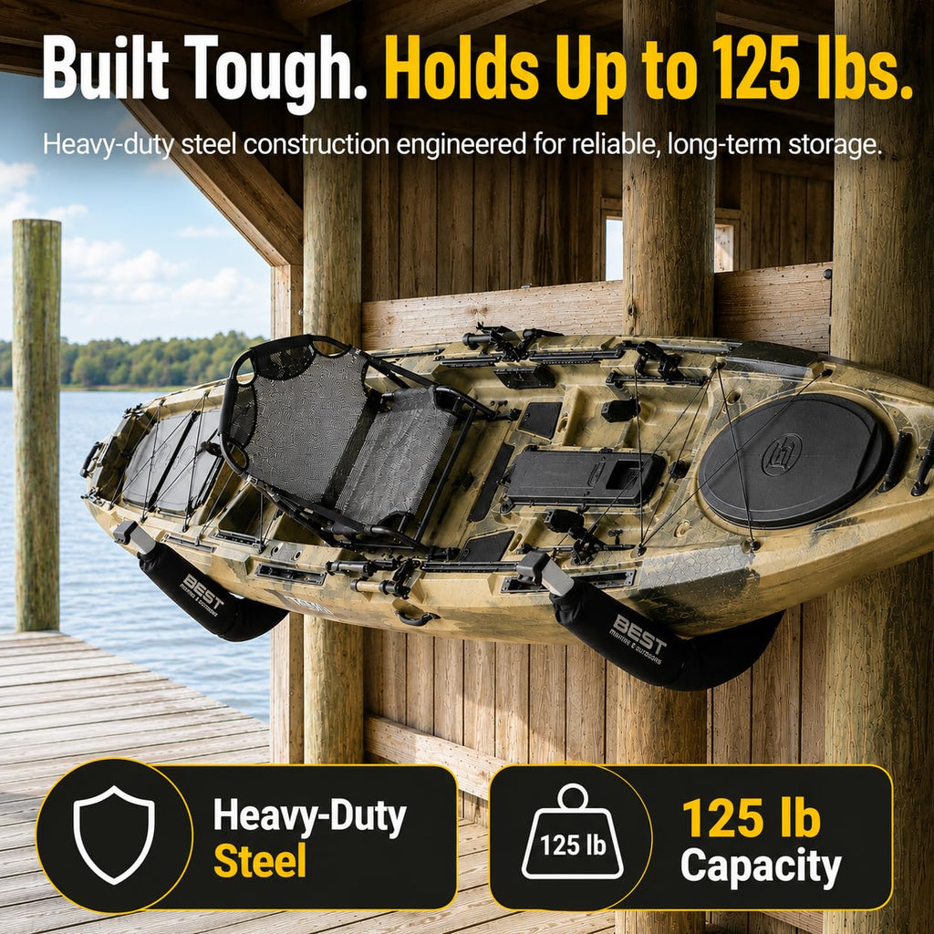 Kayak Wall Mount Storage Rack, Heavy Duty Steel, 125LB Capacity K221483