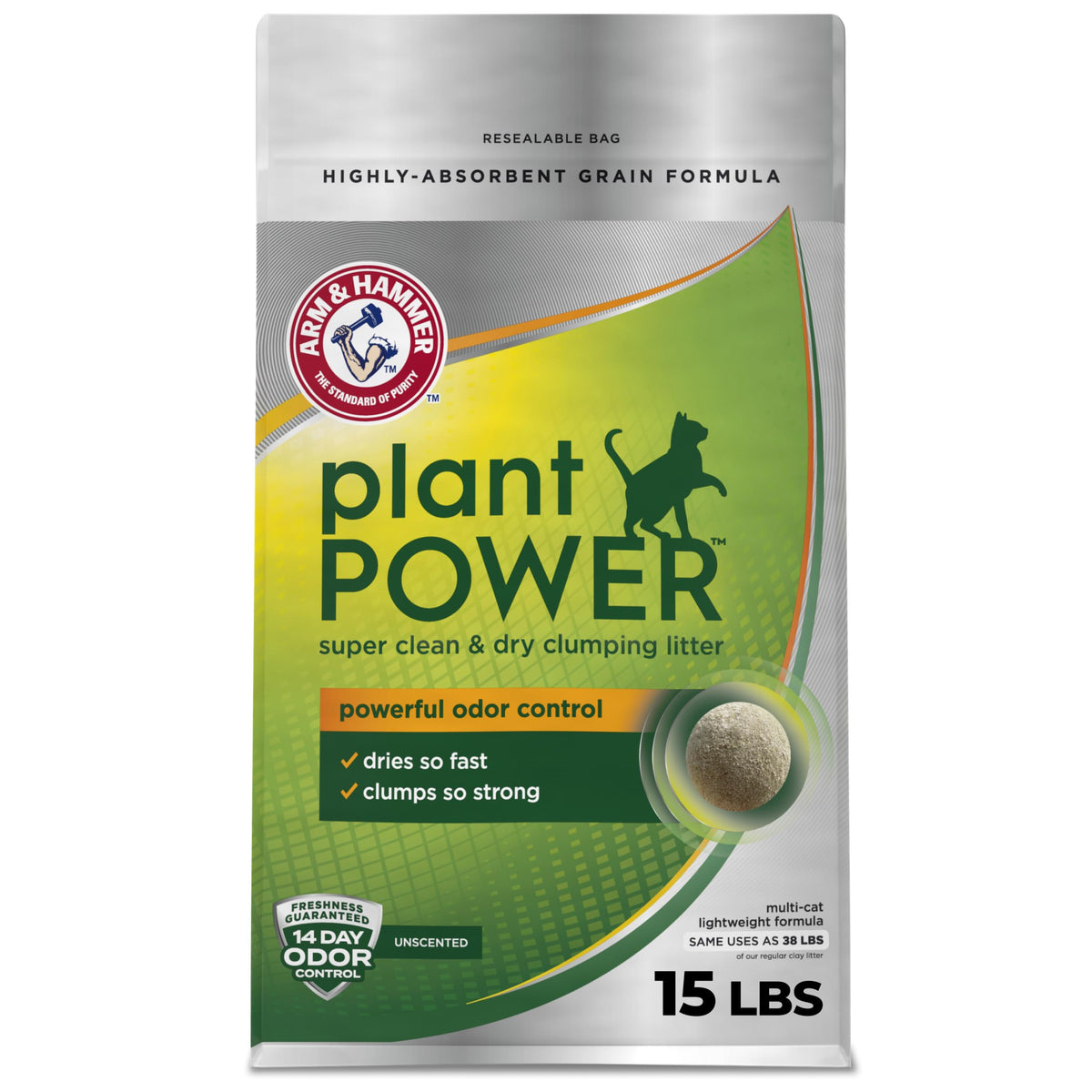 Plant-Based Clumping Cat Litter Unscented 15 Lbs Z77251