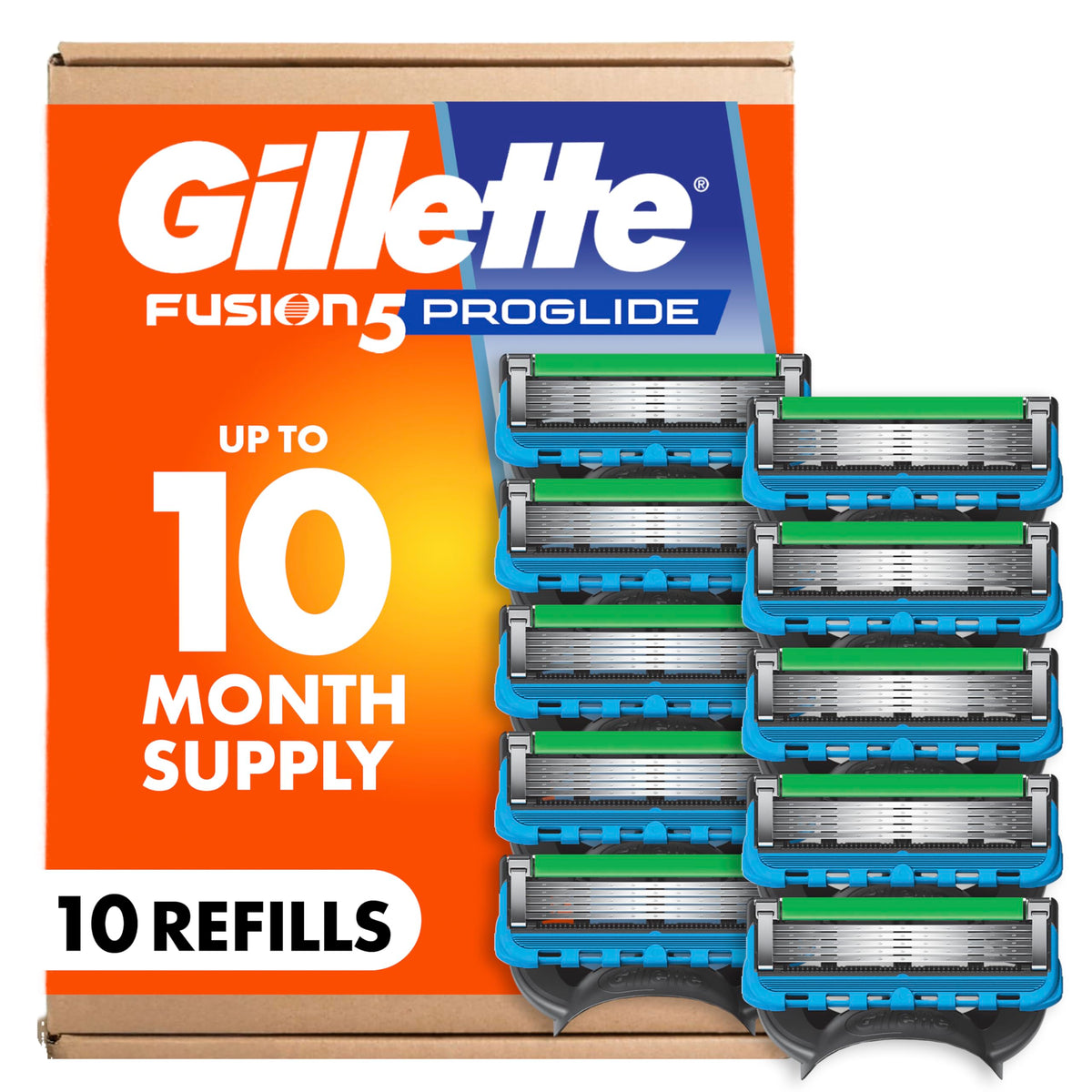 5-Blade Razor Blade Refills with Precision Trimmer, 10 Count M25347