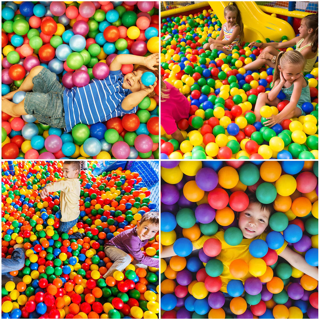 Crush Proof Plastic Ball Pit Balls with Storage Bag K5068