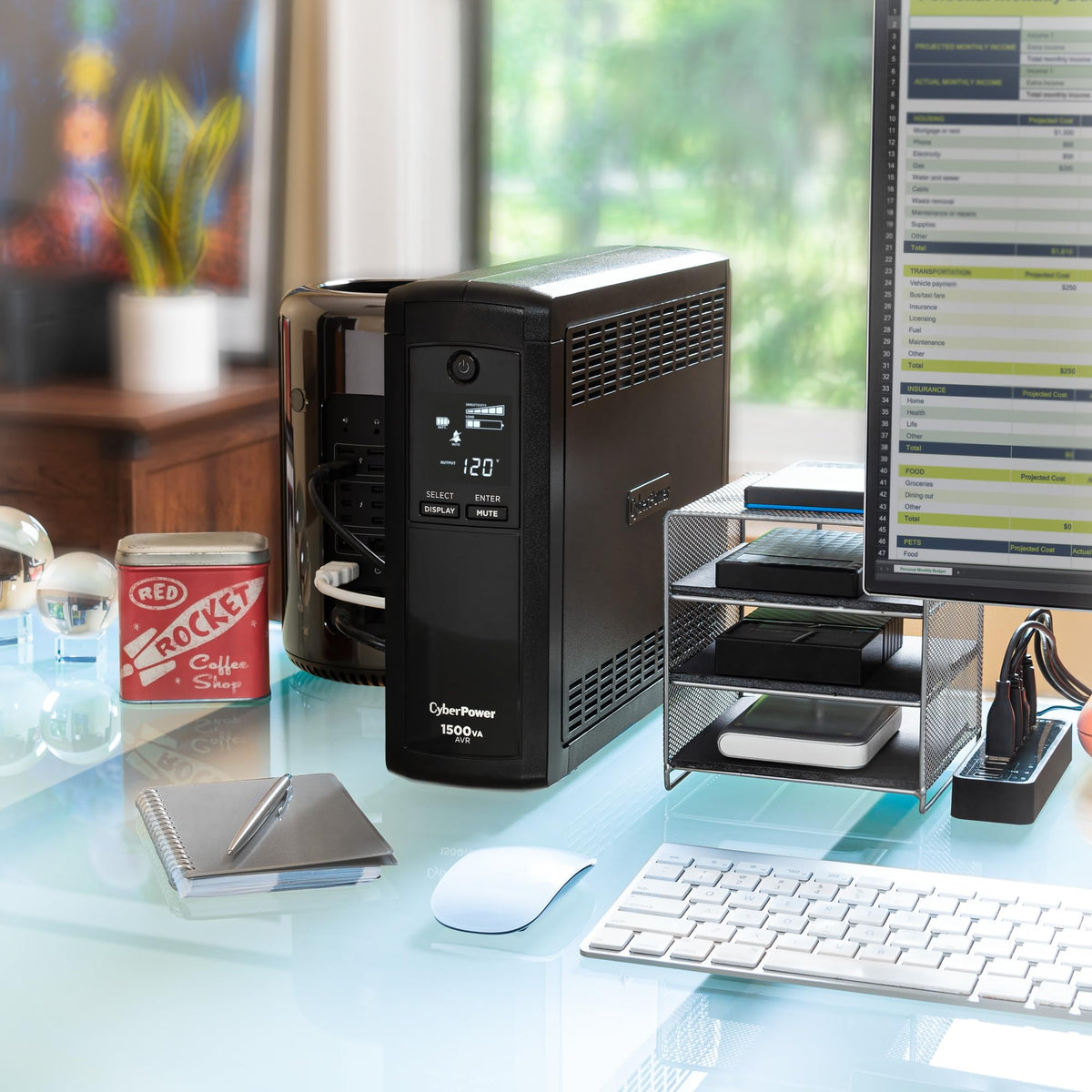 1500VA LCD UPS Battery Backup J1323