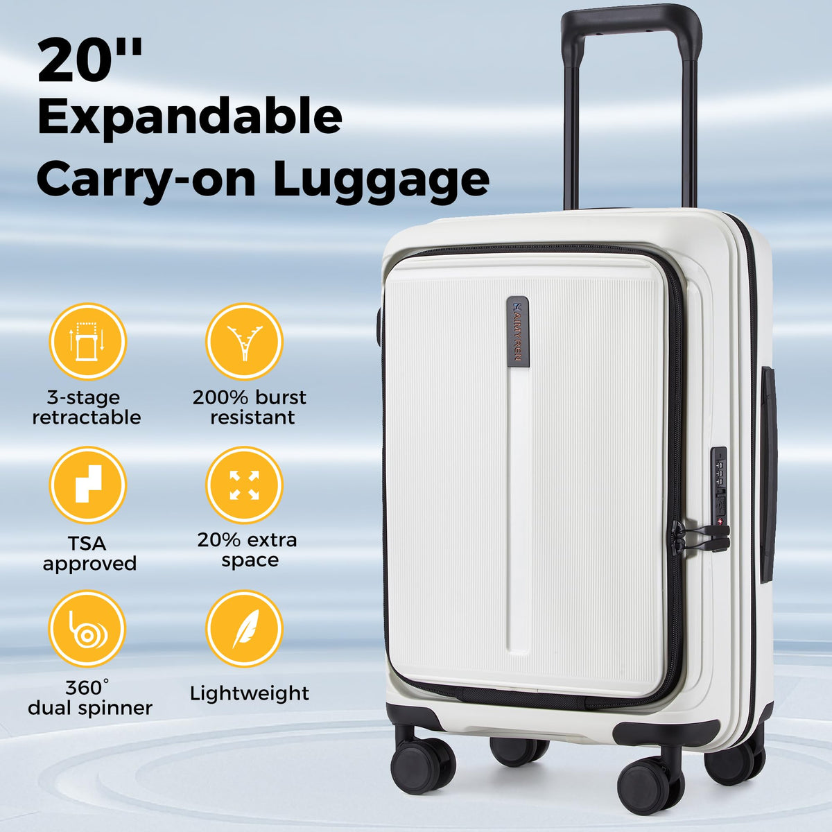 20-Inch Hardside Carry On Luggage V6818