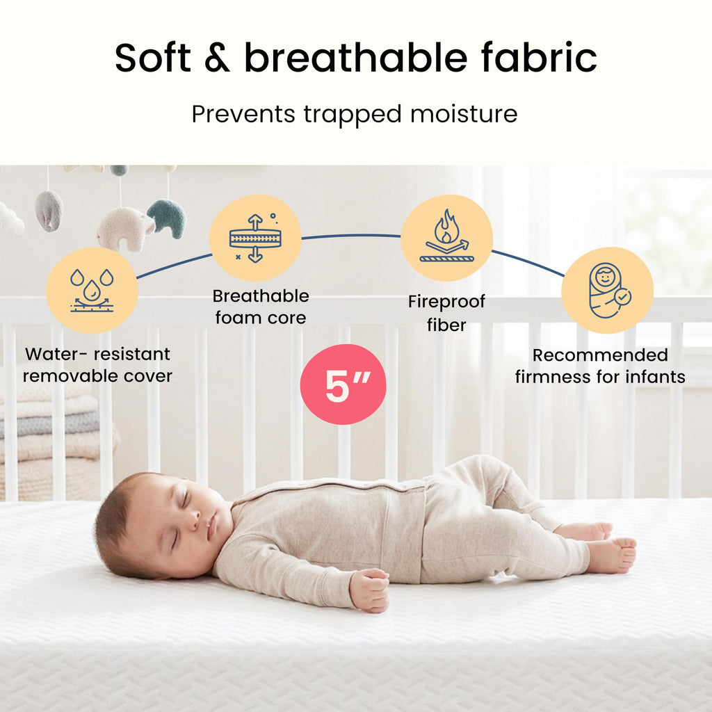 2-in-1 Crib & Toddler Mattress O910
