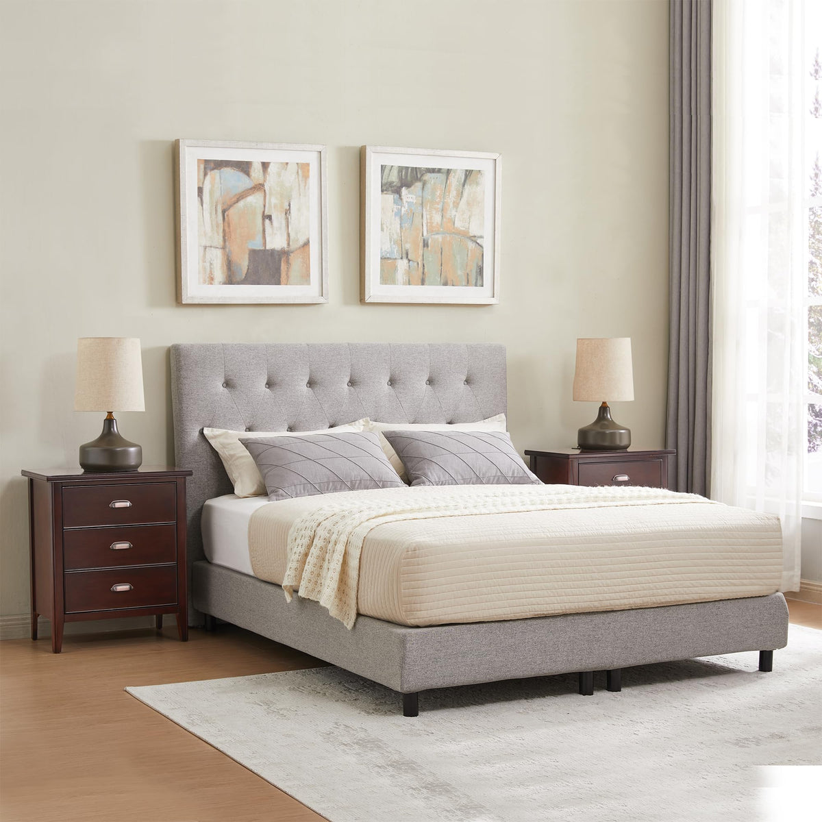 Chocolate Cherry Nightstand Side Table V6393