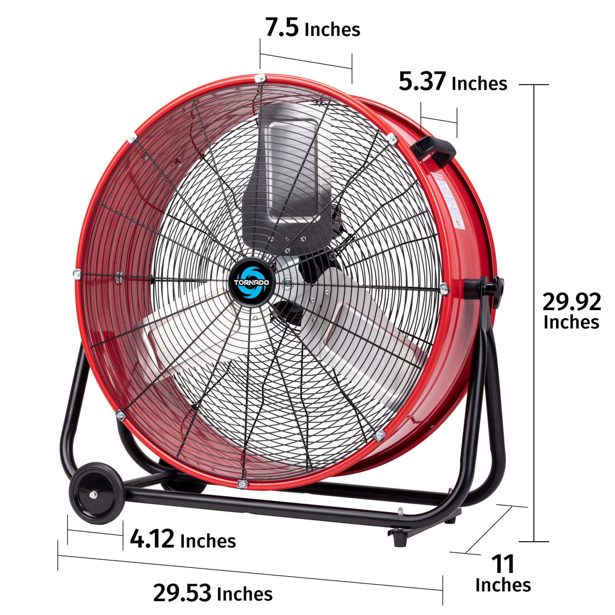 24 Inch High Velocity 3 Speed Metal Drum Fan K301769