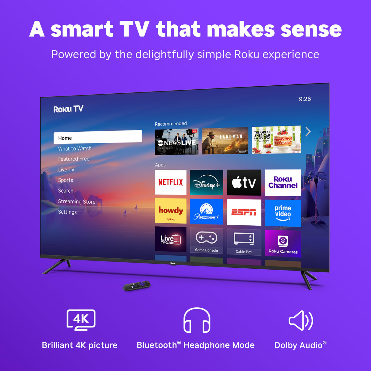 50-Inch 4K HDR LED Smart TV T525