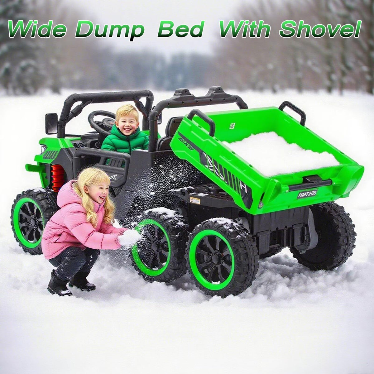 24V 2 Seater Ride On Dump Truck with Dump Bed O624