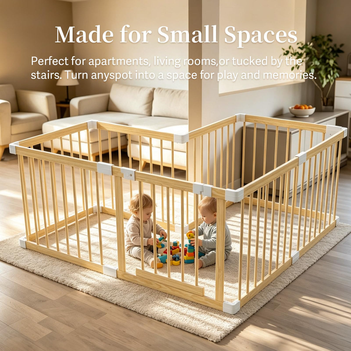 Wooden Baby Playpen 53"x53" P66512