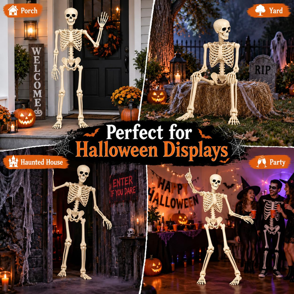 Posable Halloween Skeleton R91123