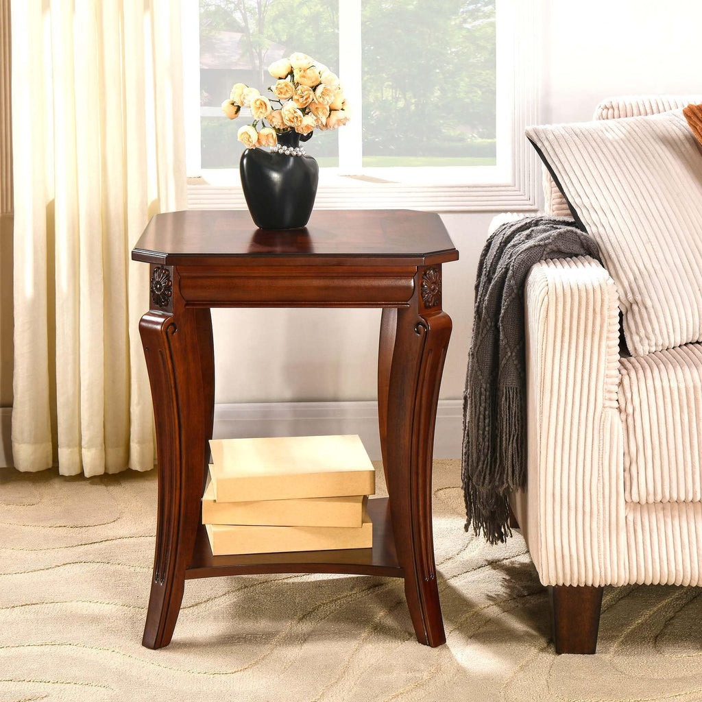 Set of 3 Solid Wood Coffee Table U120849