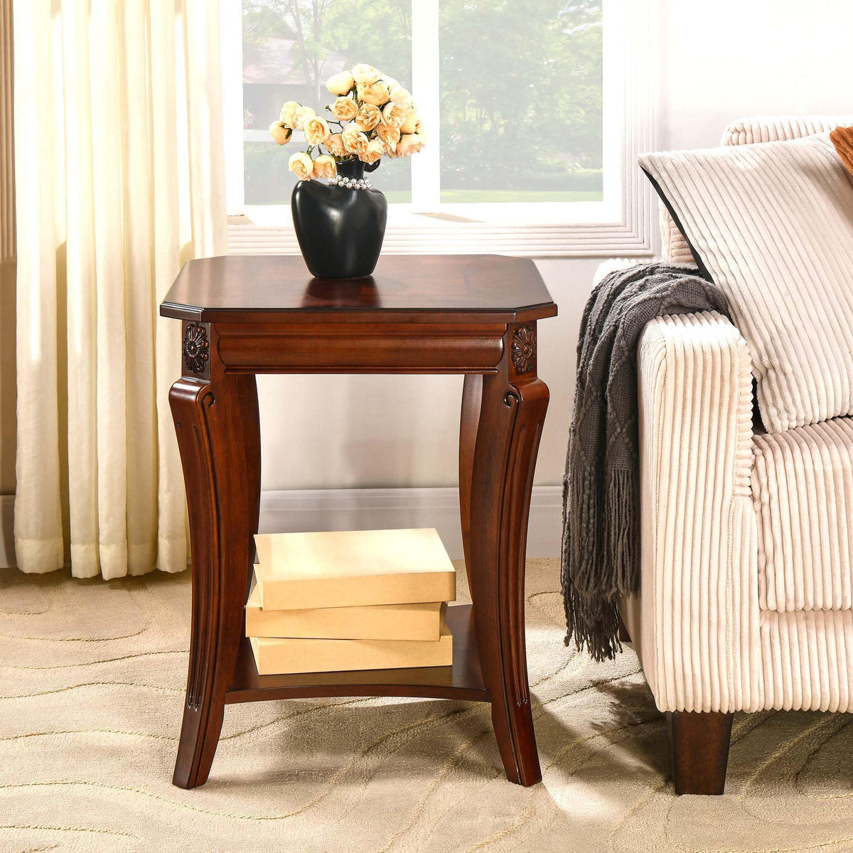 Set of 3 Solid Wood Coffee Table U120849