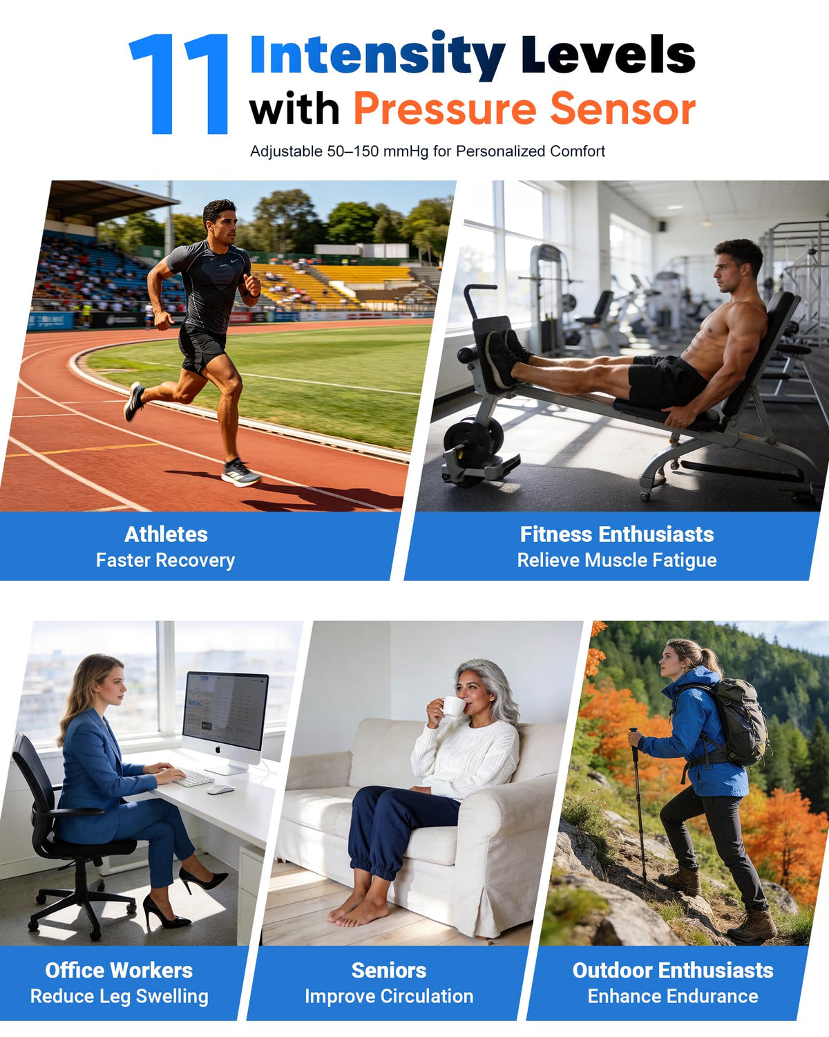 Air Compression Leg Massager with Heat W925
