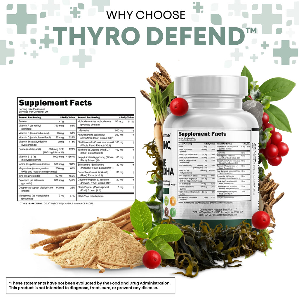 Selenium Iodine Thyroid Support Capsules J96466
