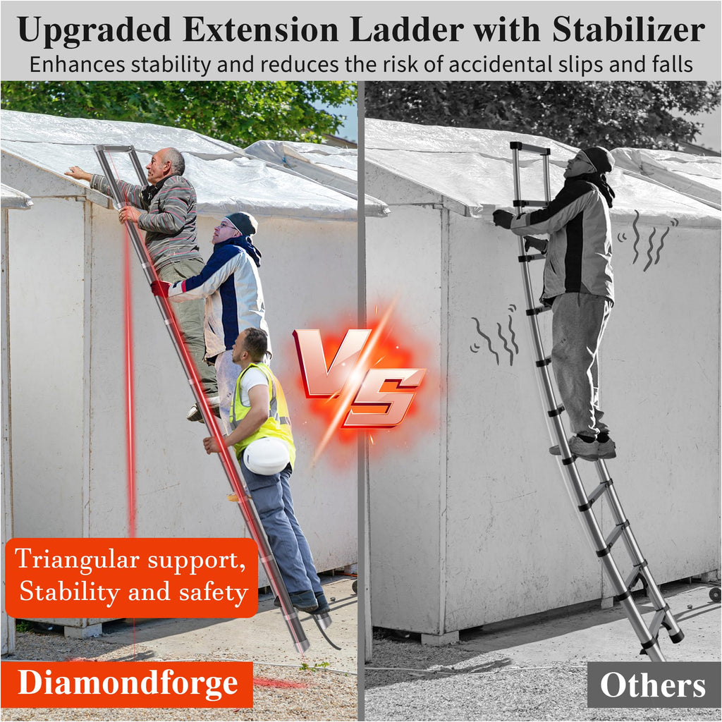 8.5 FT 330 Lbs Aluminum Telescoping Ladder S4111