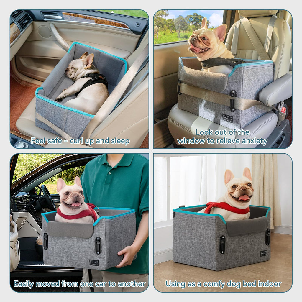 Foldable Dog Booster Car Seat with Safety Tether T1510