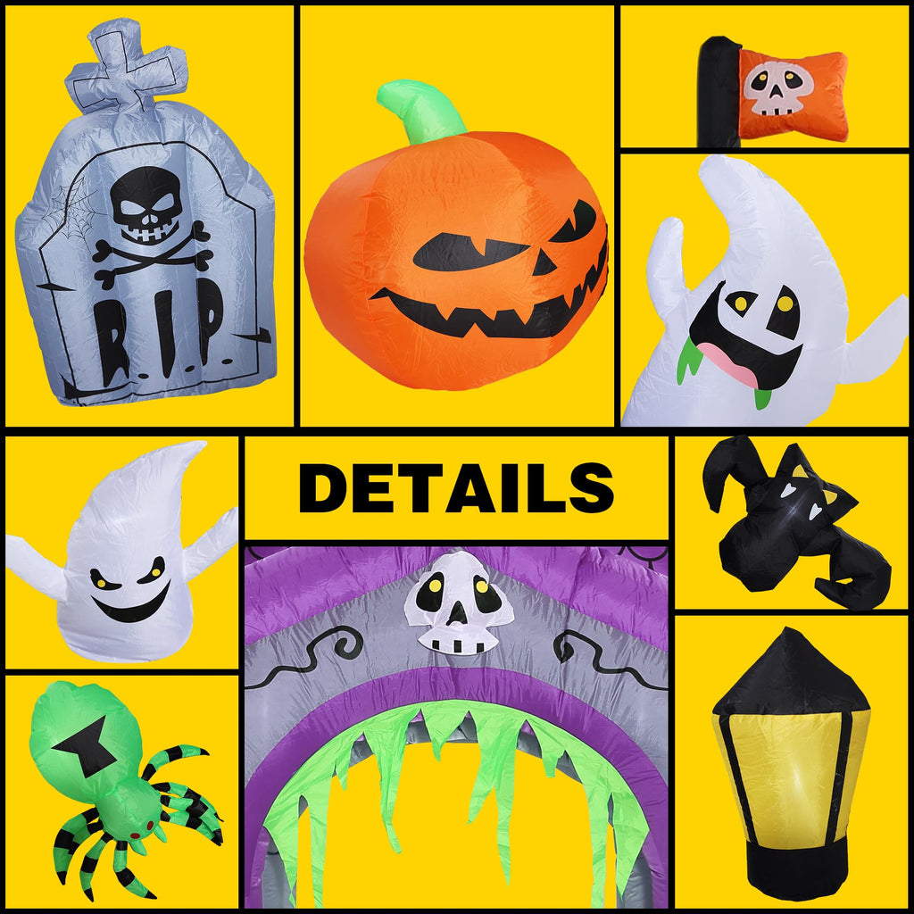 Giant 12.5 FT Halloween Inflatables Archway Outdoor Decorations G8190
