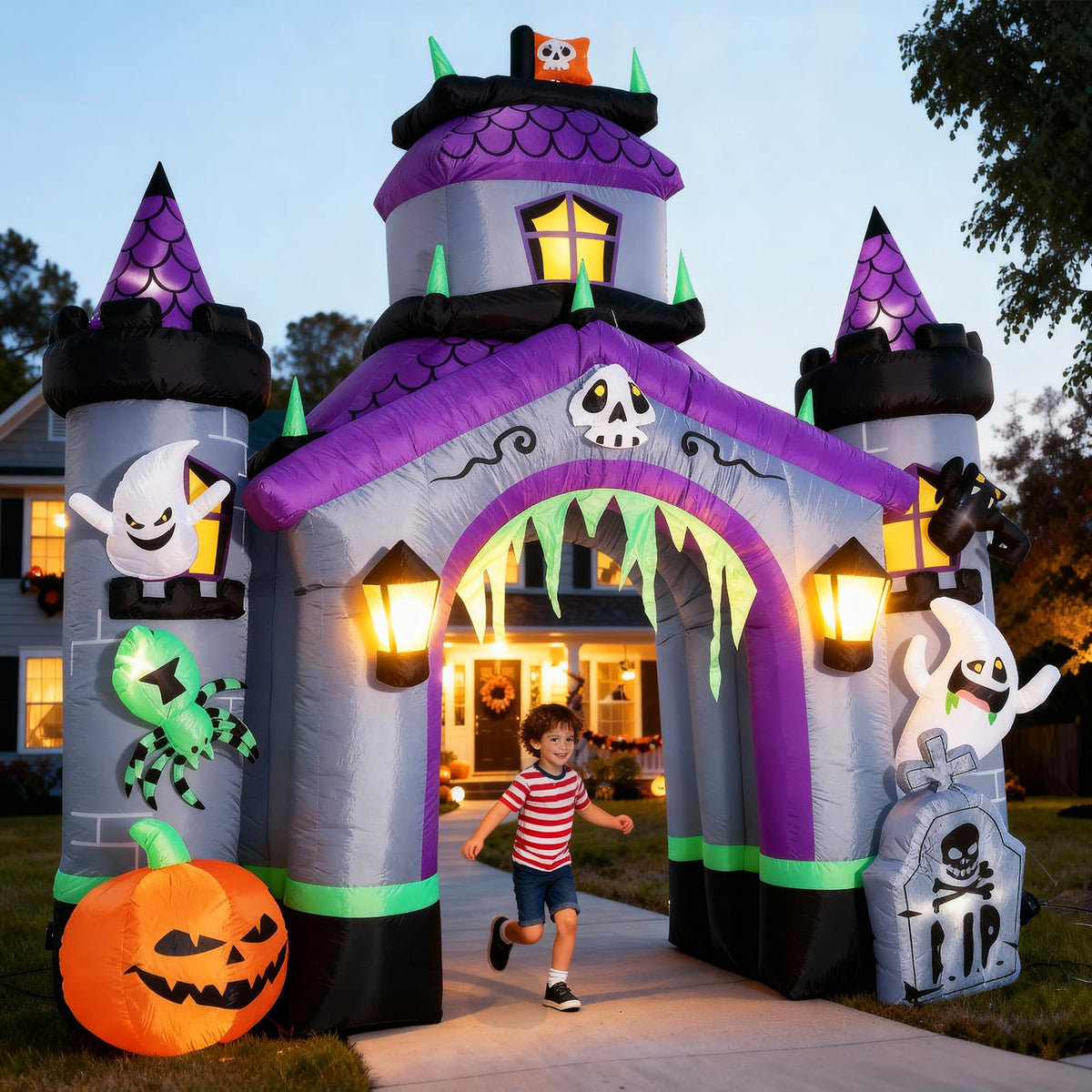 Giant 12.5 FT Halloween Inflatables Archway Outdoor Decorations G8190