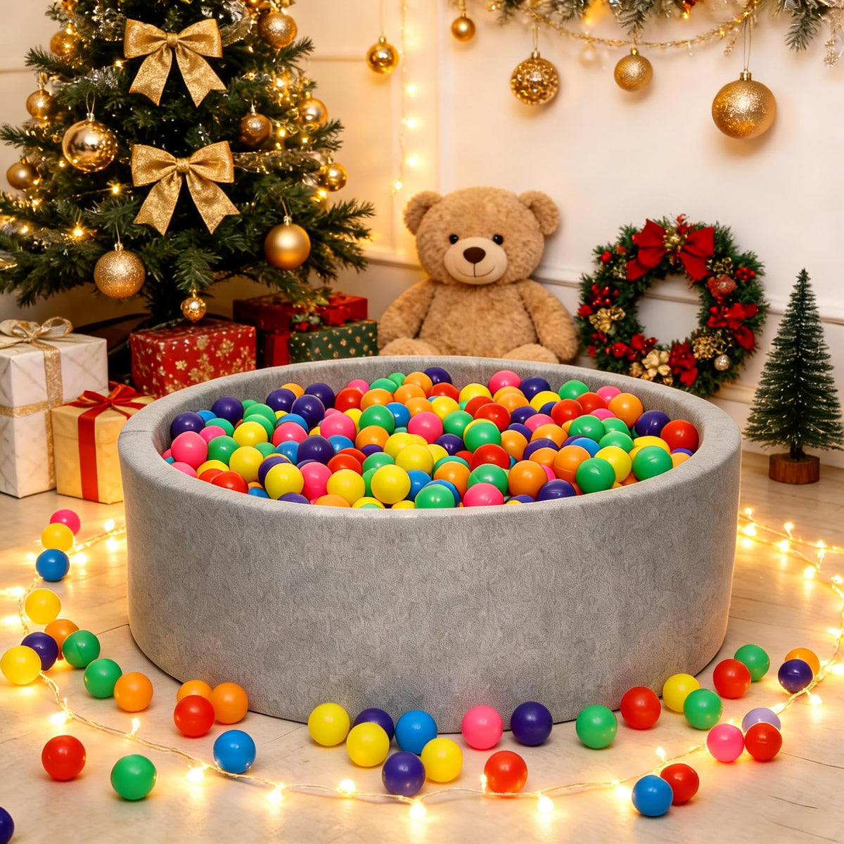 Crush Proof Plastic Ball Pit Balls with Storage Bag K5068
