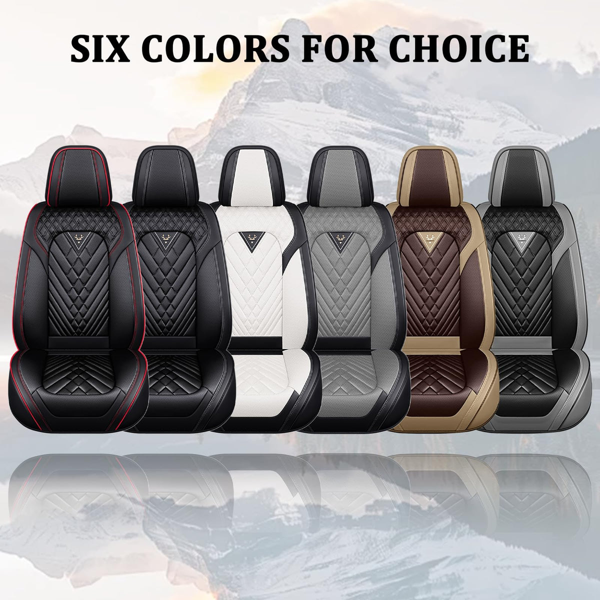 Waterproof Nappa Leather Full Set Car Seat Covers D9553