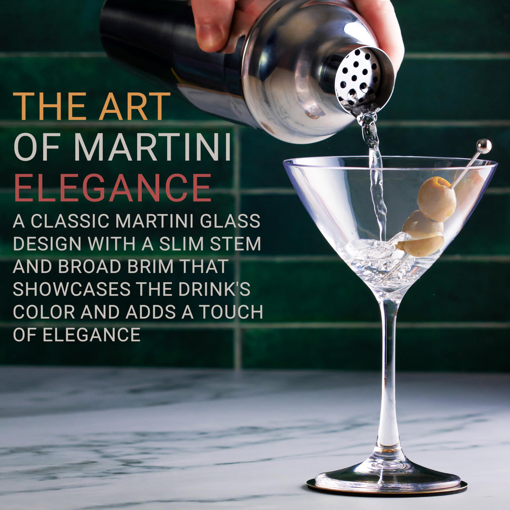 Unbreakable Plastic Martini Glasses, 8 oz Set of 6 A3902