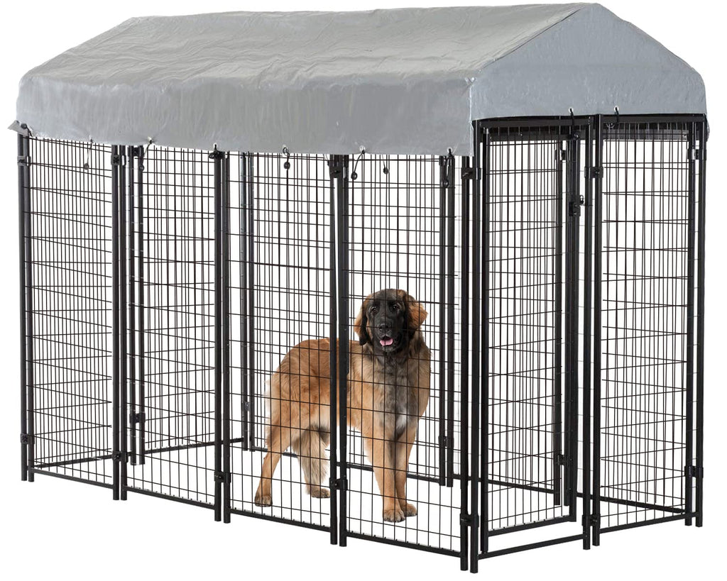 8'x4'x6' Heavy Duty Galvanized Metal Dog Kennel U595974
