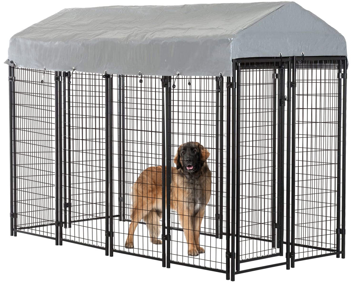 8'x4'x6' Heavy Duty Galvanized Metal Dog Kennel U595974
