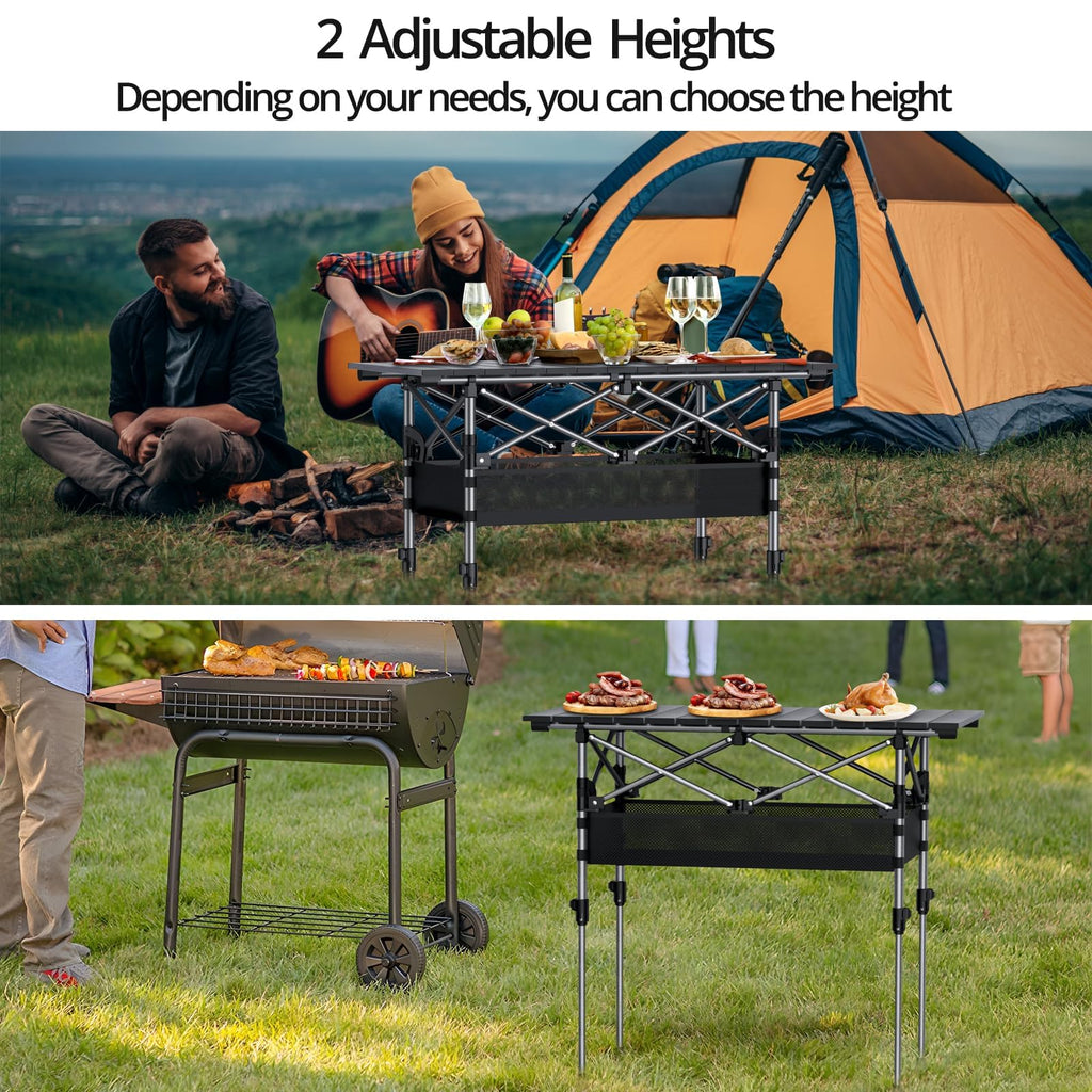 3ft Aluminum Roll Top Folding Camping Table G5206