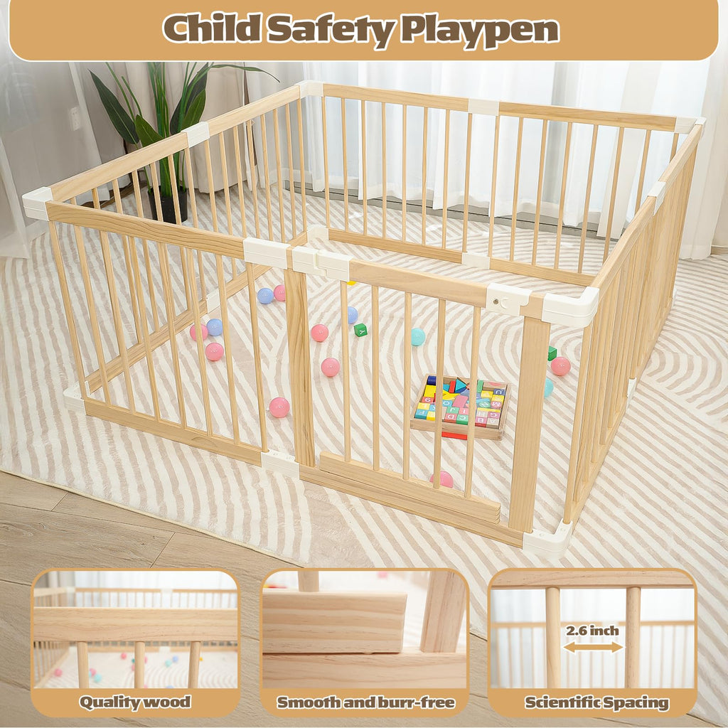 Wooden Baby Playpen 53"x53" P66512