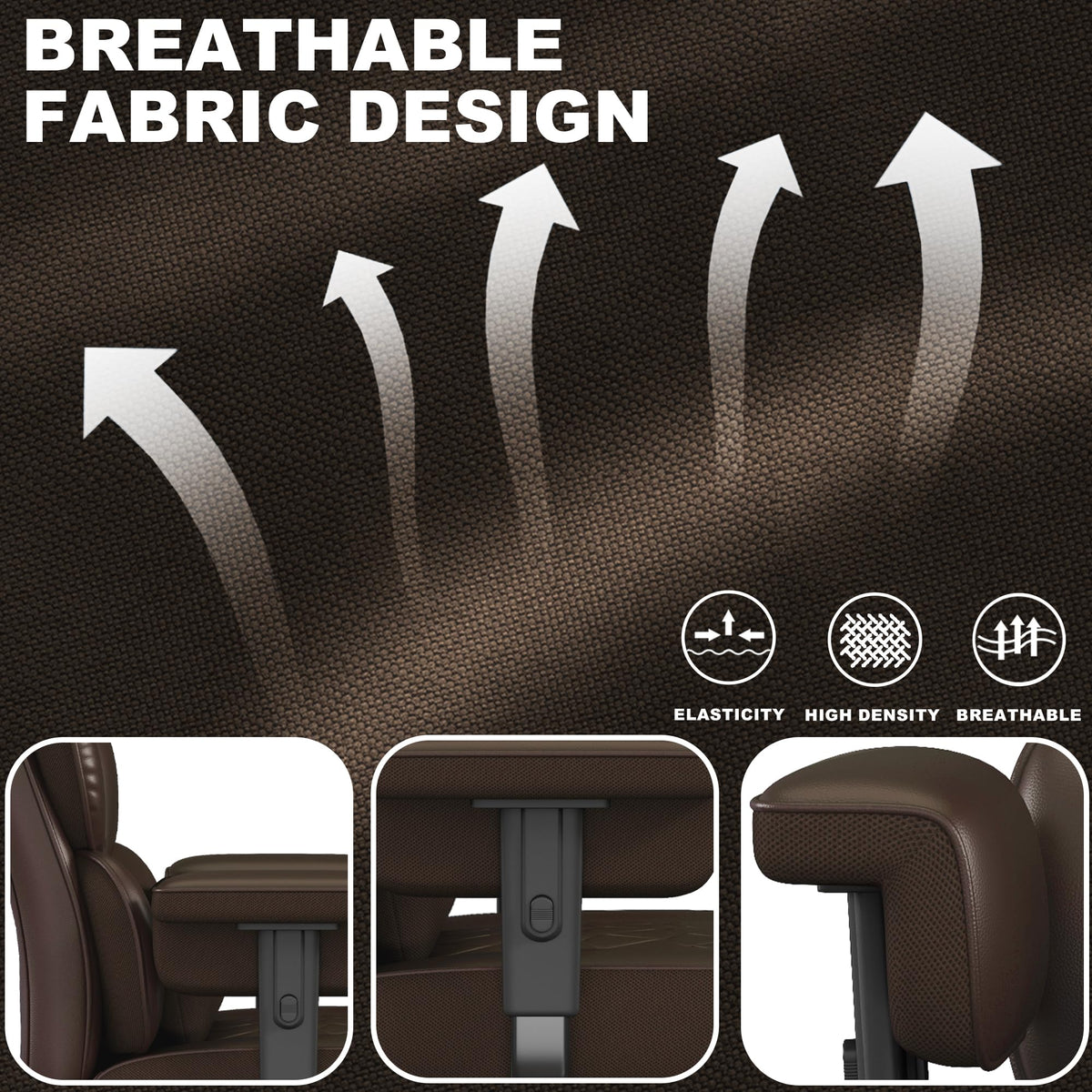 Big and Tall Faux Leather Office Chair with Footrest N2091